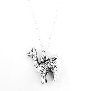Silver Llama Necklace .925 Sterling Chain